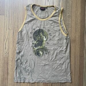 Vintage Bruce Lee Classics Tank Top SZ M Y2K Distressed Graphic MMA Fighting